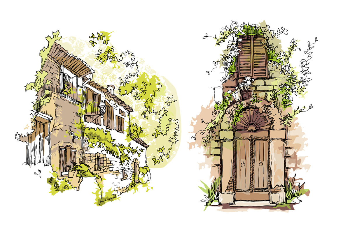 Set of Old Street landscapes, a Texture Illustration by Penndpaper (Photo 5 of 5)