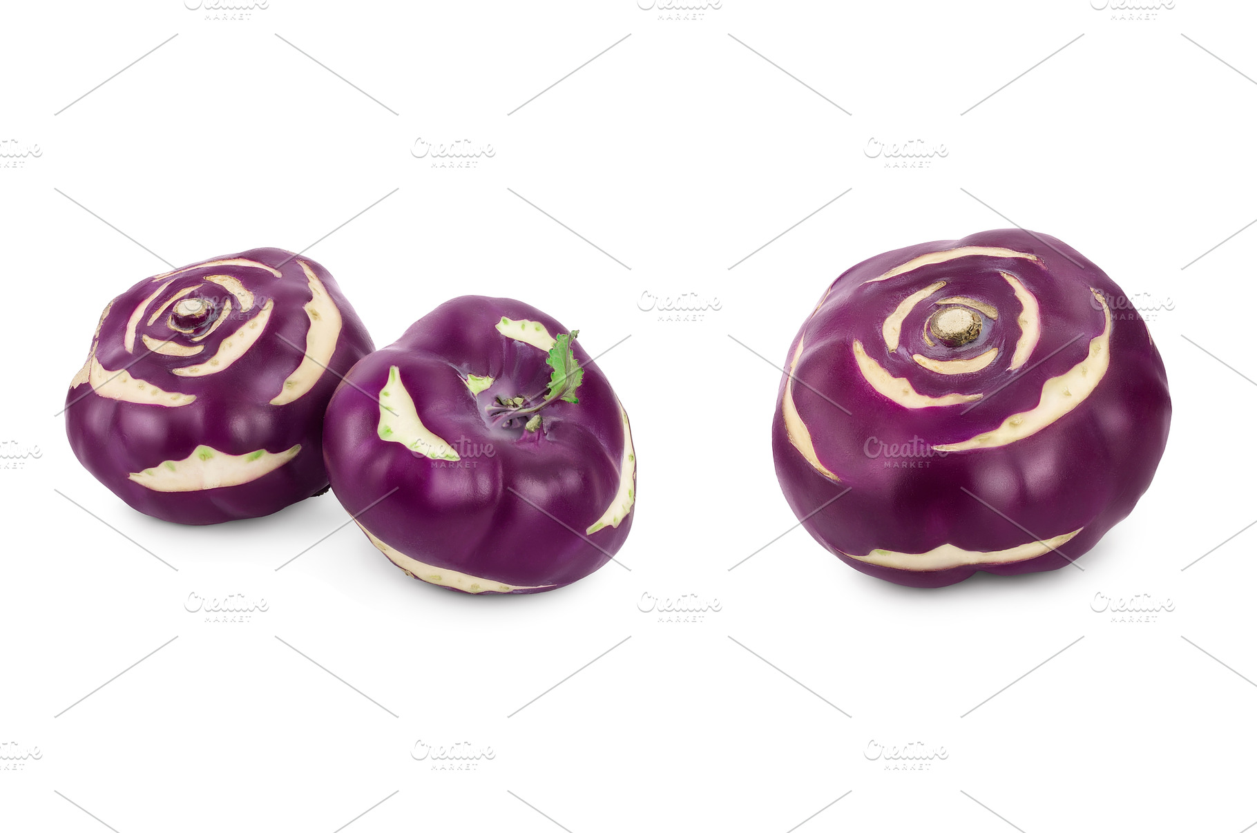 Cabbage kohlrabi isolated on white, a Food & Drink Photo by NataPhoto