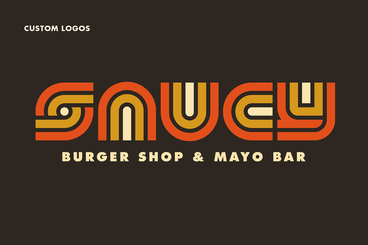 SOLID70 | Retro Geometric Font, a Font by RetroSupply Co. (Photo 2 of 13)