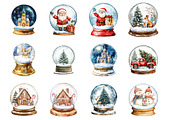 Christmas Snow Globe Clipart, an Illustration by Design Market (Thumbnail 2 of 3)