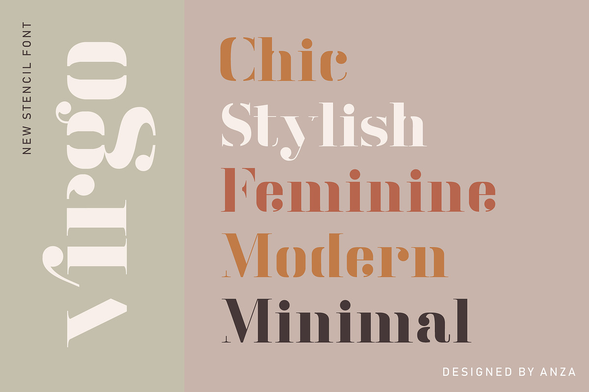 Virgo - New Serif Stencil Font preview 5