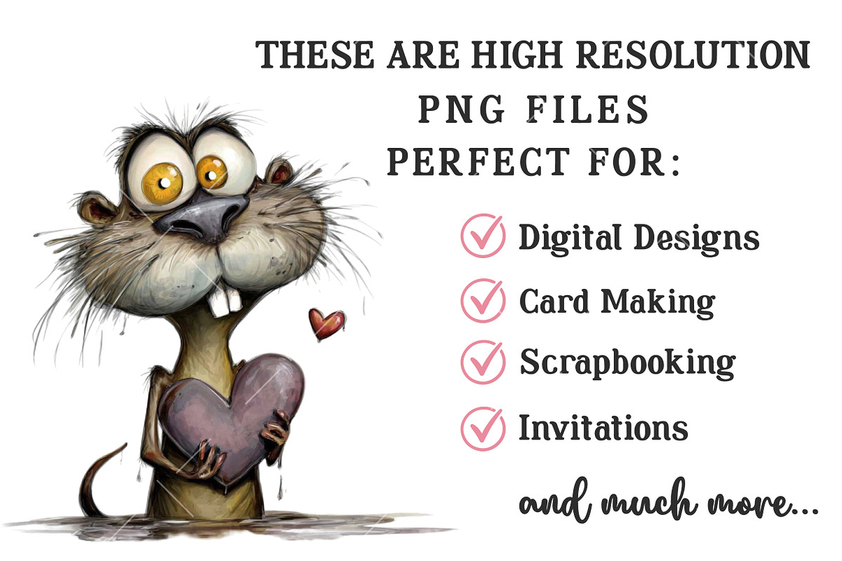 Whimsical Valentine Animals Clipart, an Illustration by OK Design (Photo 4 of 6)