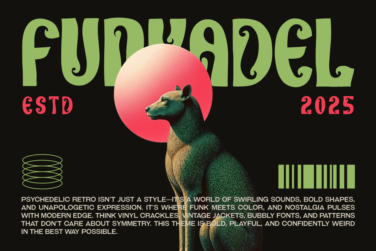 Dripadelic Display Psychedelic Font, a Font by PutraCetol Studio (Photo 4 of 5)