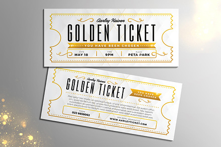 Golden Ticket, a Card Template by Aarley Kaiven