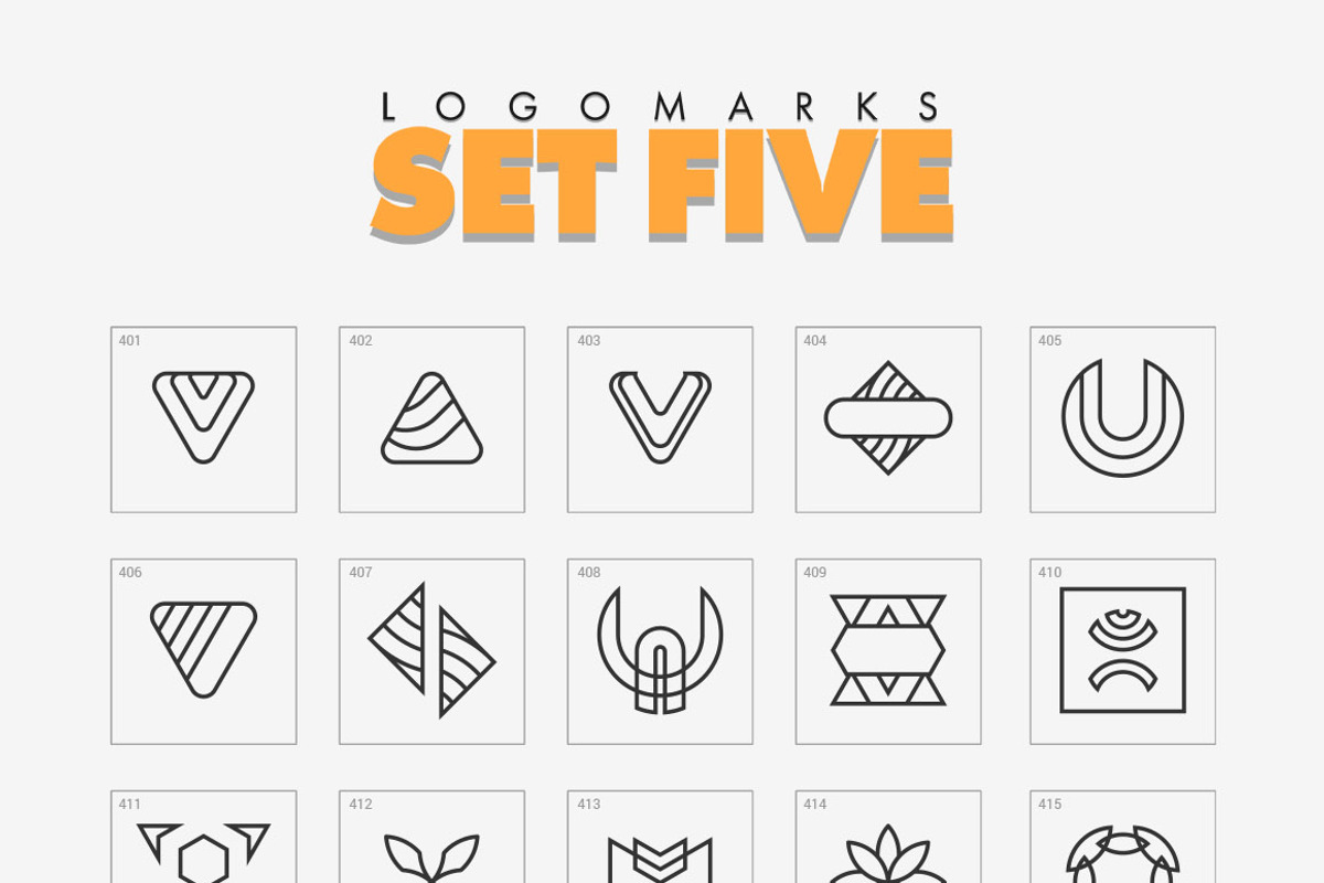 Minimal Geometric Logo Marks, a Branding & Logo Template by Warna Works (Photo 8 of 10)