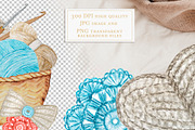 Crochet Knitting Watercolor logotype, an Object Graphic by svetlanaARTdreams (Thumbnail 13 of 13)