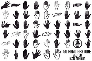 Hand Gesture Vector Icon Bundle, an Illustration by jahid234