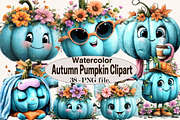 Whimsical Fall Pumpkin Clipart, a Seasonal Illustration by SVGArt (Thumbnail 1 of 5)