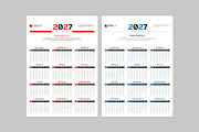 Wall Calendar 2027, a Stationery Template by Cleffon_Graphic_Studio (Thumbnail 2 of 3)