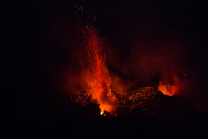 Eruption of Stromboli Volcano