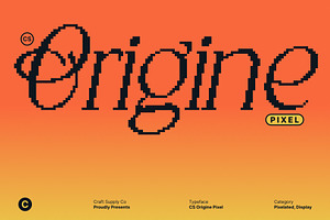 CS Origine Pixel, a Serif Font by Craft Supply Co.