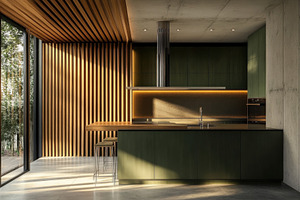 Modern kitchen with wooden warmth, a Photo by Pavel_design