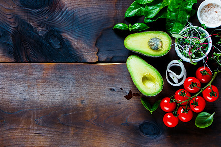 Fresh ingredients for salad featuring mexican, salad, and top, a Food & Drink Photo by Yuliya Gontar