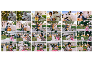 Woman with White Dog Photos, an Animal Photo by Tekso
