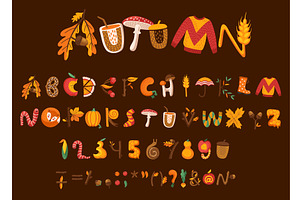 Cartoon Autumn Thanksgiving Font