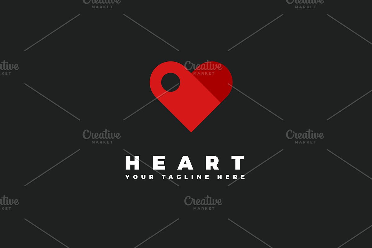 4 vector logos of hearts, a Branding & Logo Template by Magda (Photo 5 of 5)