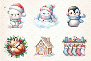 Pastel Christmas Sublimation PNG, an Illustration by CreationArt (Thumbnail 2 of 5)