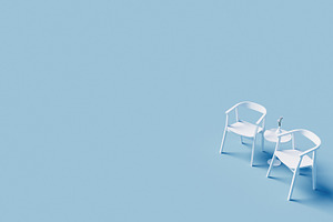 Chair in the room - Minimalism blue