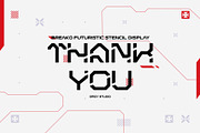 Breako - Futuristic Stencil Font, a Sans Serif Font by Drizy (Thumbnail 10 of 10)