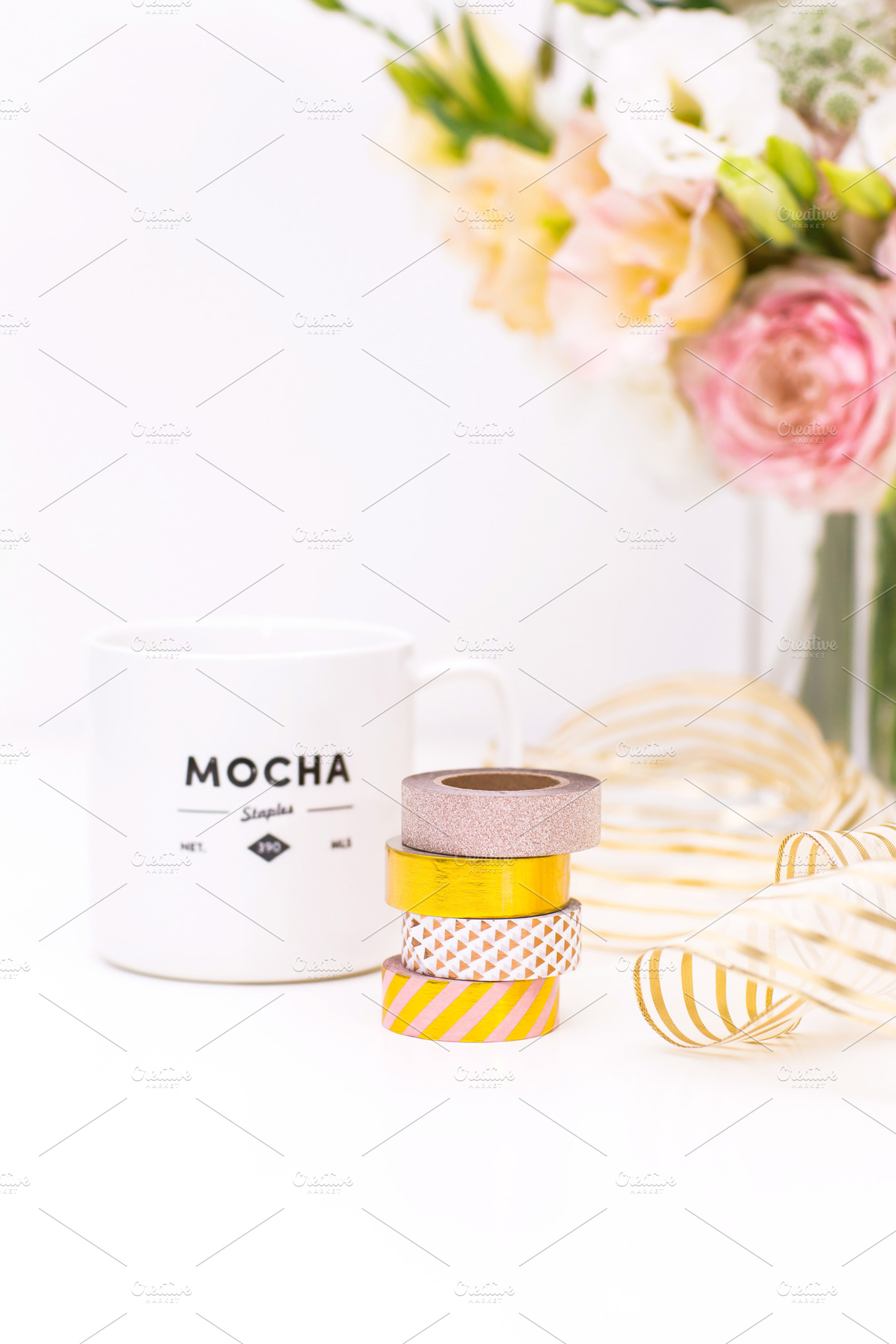 Washi tape and coffee stock photo stock photo containing washi and washitape, an Arts & Entertainment Photo by The Snap Shop