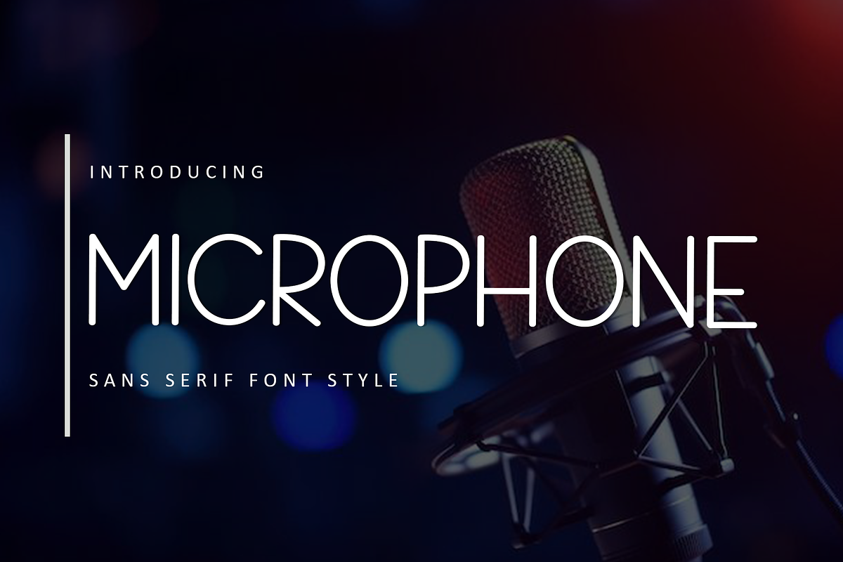 MICROPHONE, a Sans Serif Font by FreshTypeINK (Photo 1 of 8)