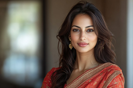 Attractive indian businesswoman looking at camera, a Person Photo by AlyaAnd