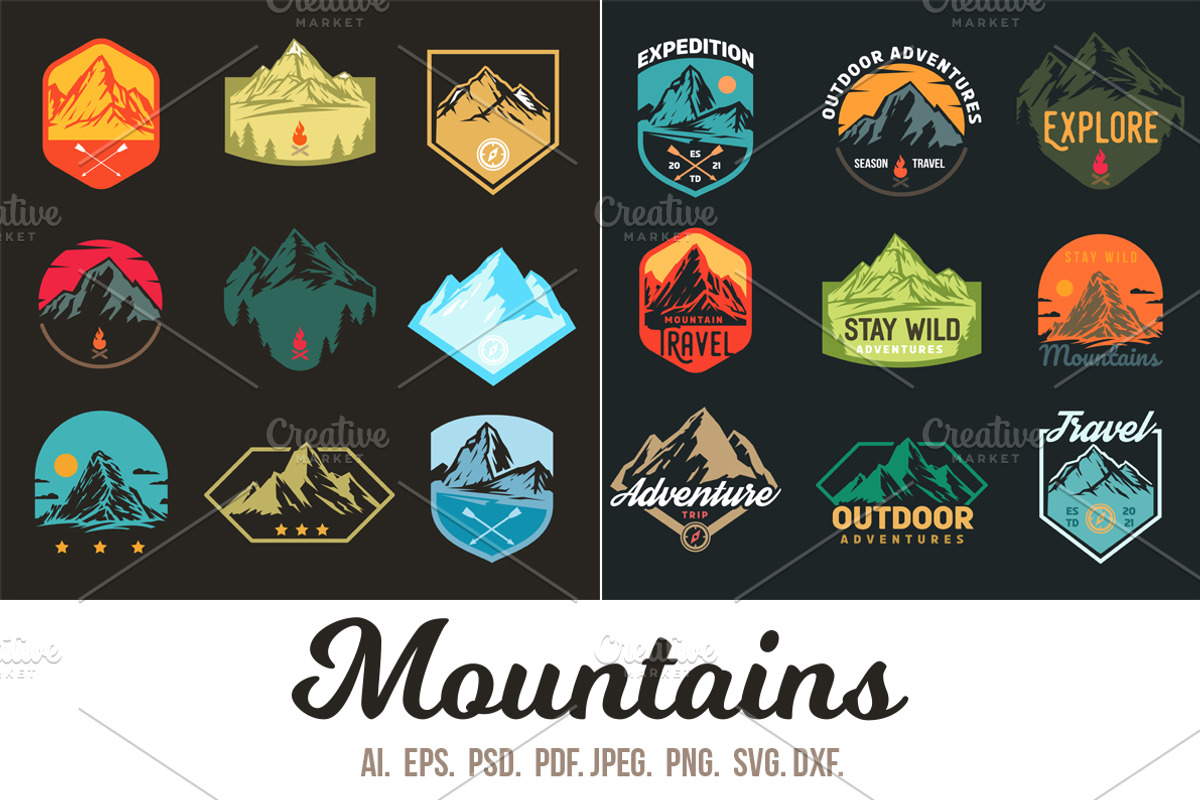 Mountain badges., an Object Graphic by CGterminal (Photo 1 of 5)