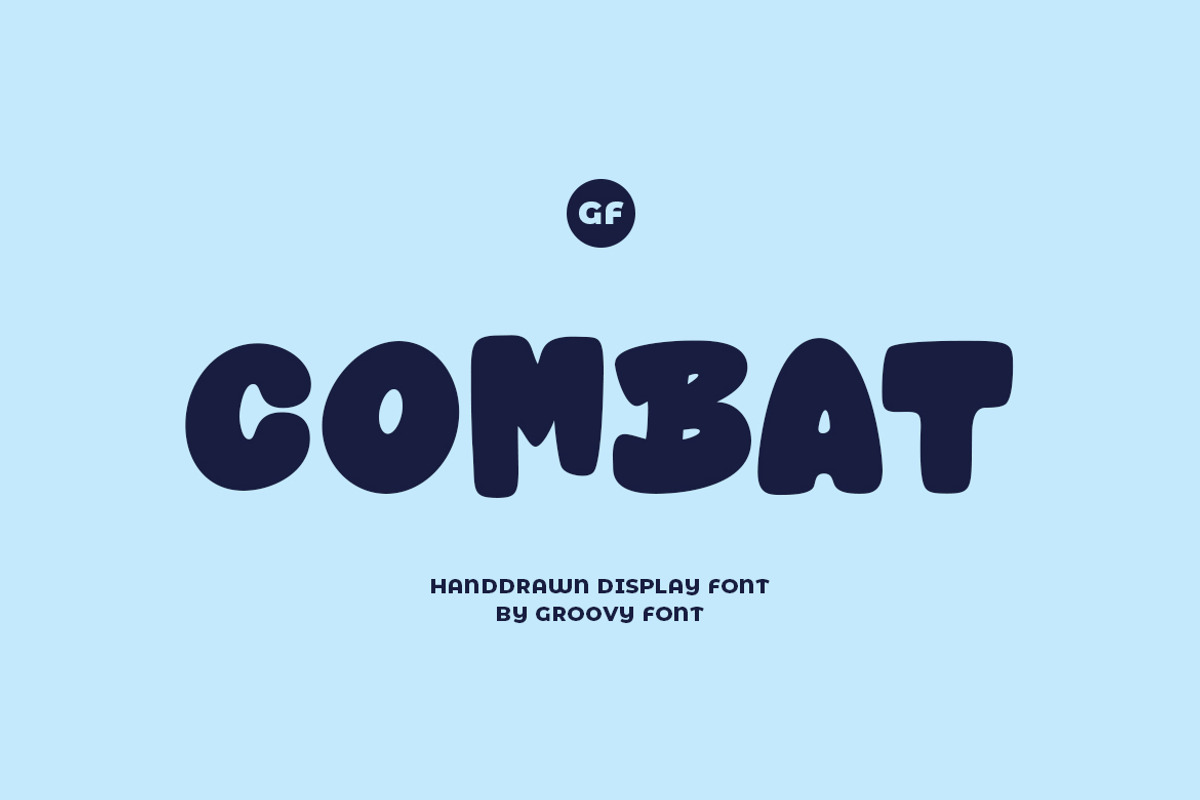 GF Combat - Handdrawn Display Font, a Handwritten Font by GroovyFontCo (Photo 1 of 8)