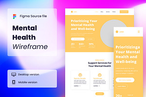 Mental Health Wireframe Website 01, a Wireframe Template by INSPR STD