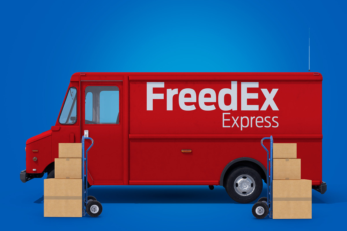 Mock-up Post Office Truck, a Product Mockup by rogeriomarcos (Photo 4 of 8)