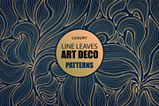Luxury line leaves art deco patterns, a Pattern Graphic by Marylia (Thumbnail 1 of 16)