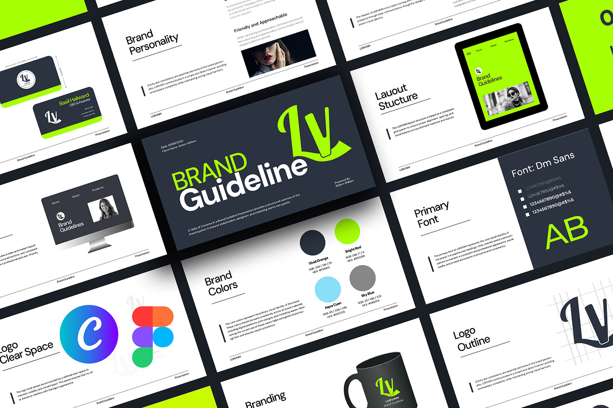Lorvinm | Brand Guidelines Template, a Presentation Template by Artisan Vibes (Photo 1 of 8)
