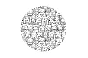 Seamless outline people pattern, a Pattern Graphic by Beatriz Gascón (Thumbnail 3 of 5)