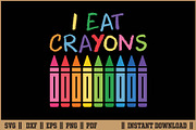 I Eat Crayons Funny Quote Design SVG, a Work Illustration by Handy Arts Studio (Thumbnail 1 of 3)