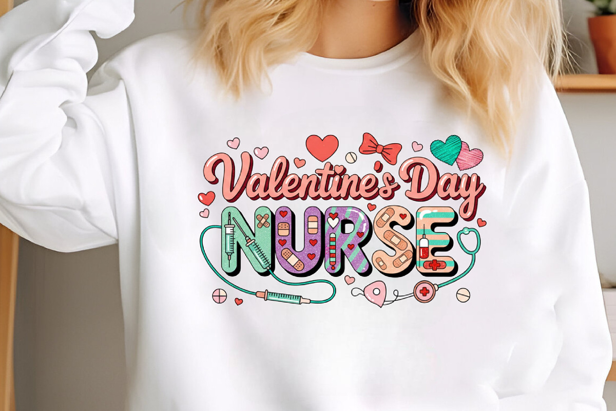 Valentine's Day Nurse Sublimation, an Illustration by Designking (Photo 6 of 6)