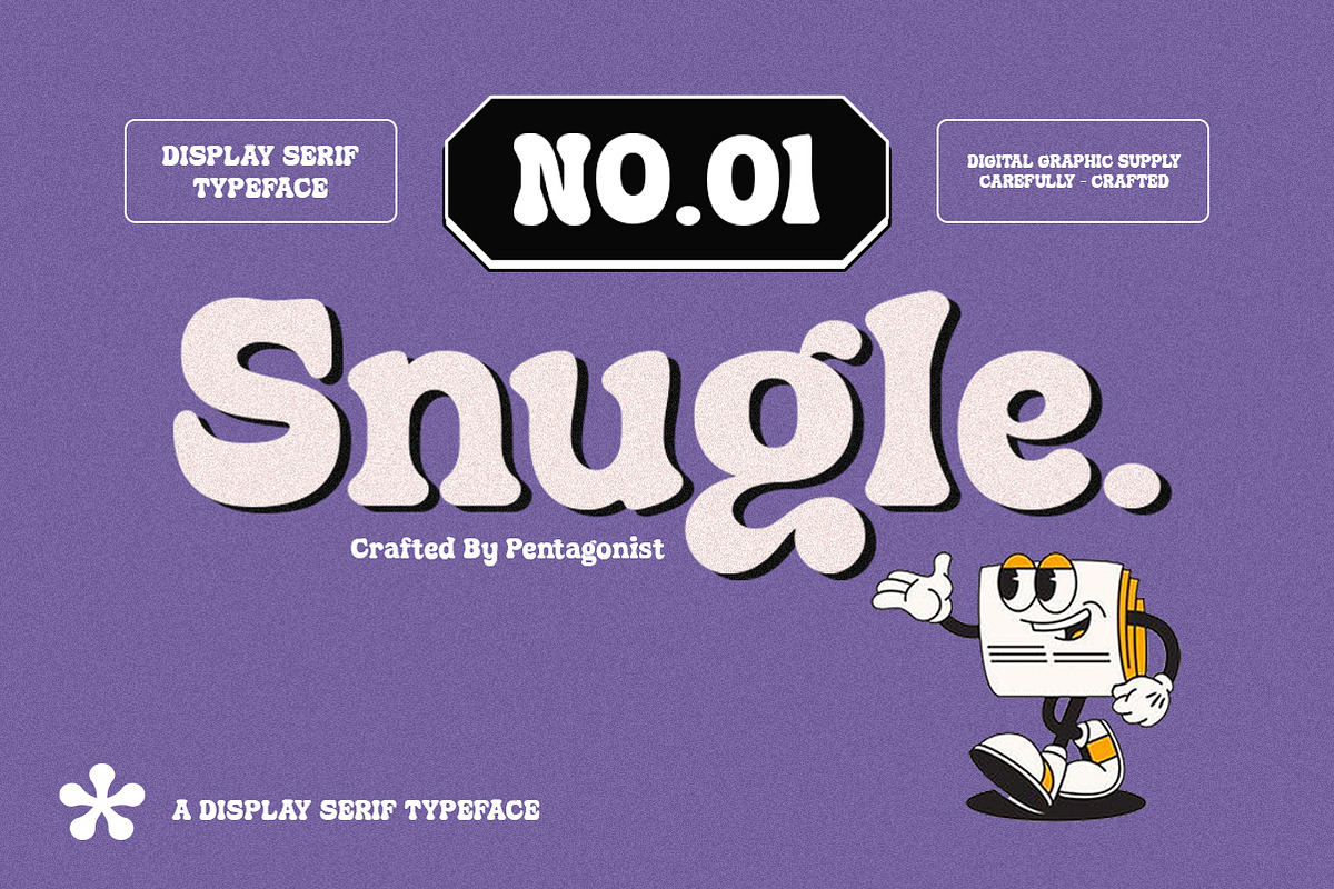 Snugle | Fancy Display, a Serif Font by Pentagonistudio (Photo 1 of 12)