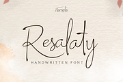 Resalaty - Handwritten Font, a Handwritten Font by Namela Studio (Thumbnail 1 of 7)