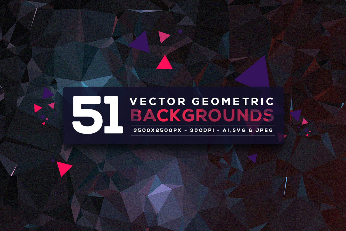 51 Vector Geometric Backgrounds V.4