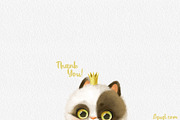Cute cartoon kitten in tutu, an Animal Illustration by Azuzlikus (Thumbnail 3 of 3)