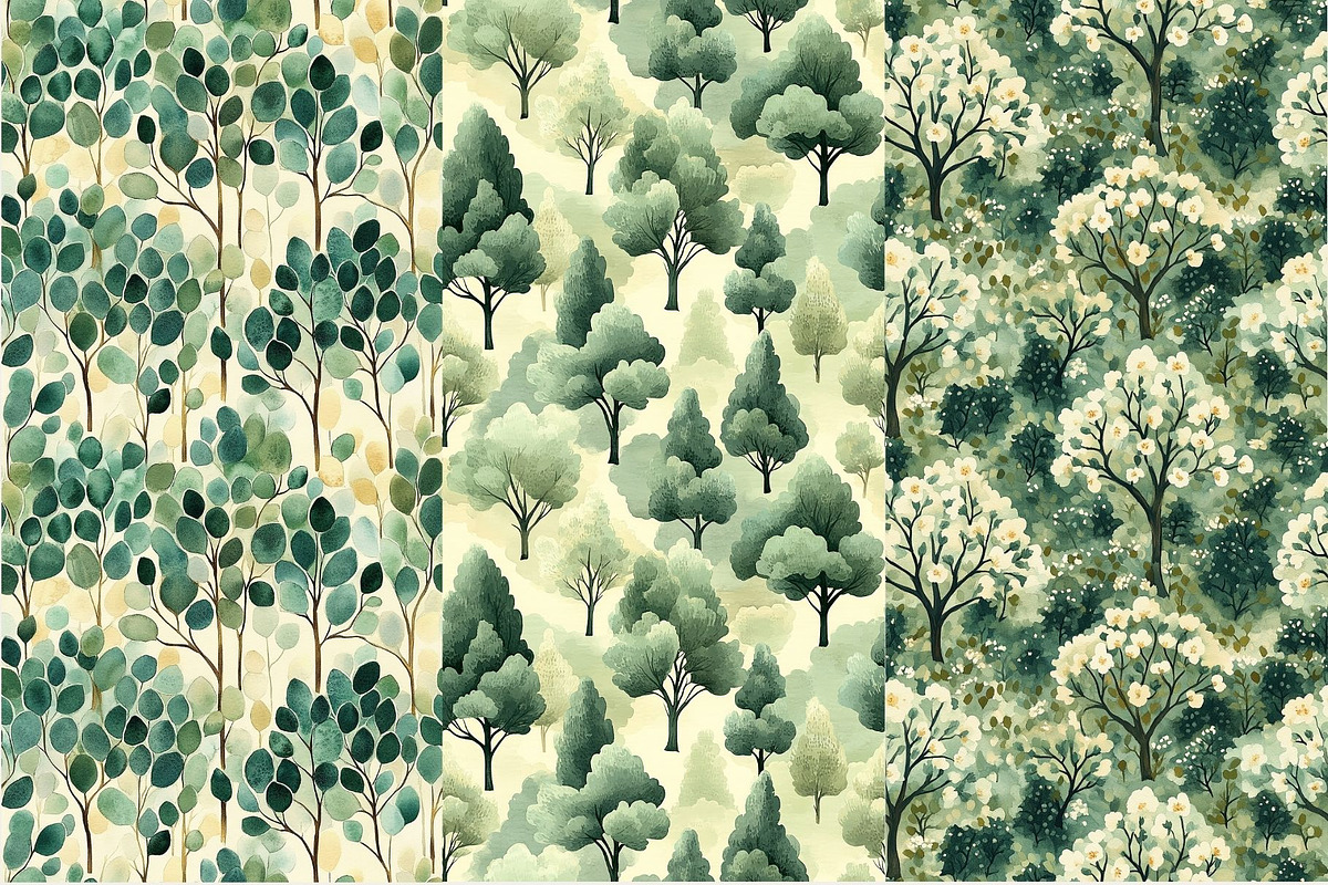12 Brush and Bough Seamless Patterns, a Pattern Graphic by Inknfolly (Photo 3 of 7)