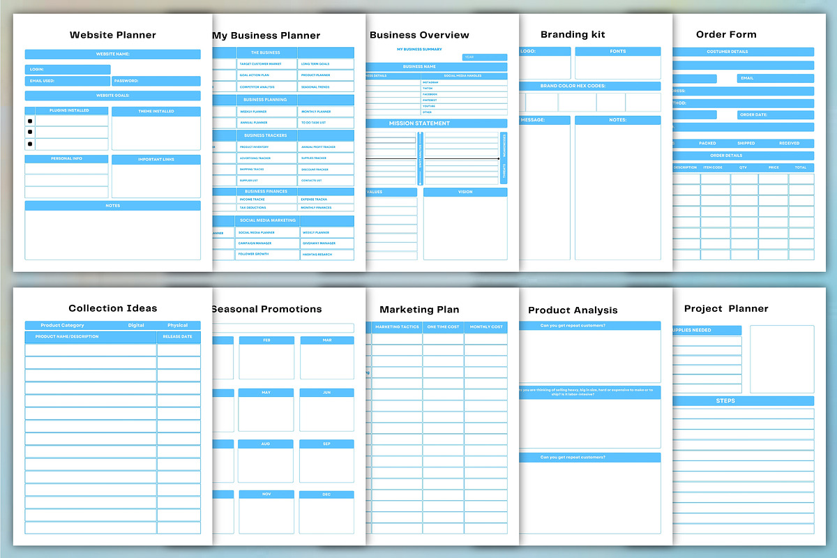 2025-26 Small Business Planner, a Stationery Template by Designmela01 (Photo 4 of 5)