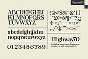 Highway 70 - Retro Serif, a Serif Font by Lateral Design (Thumbnail 3 of 15)