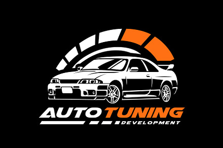 Auto Tuning Car Racing Dev Logo