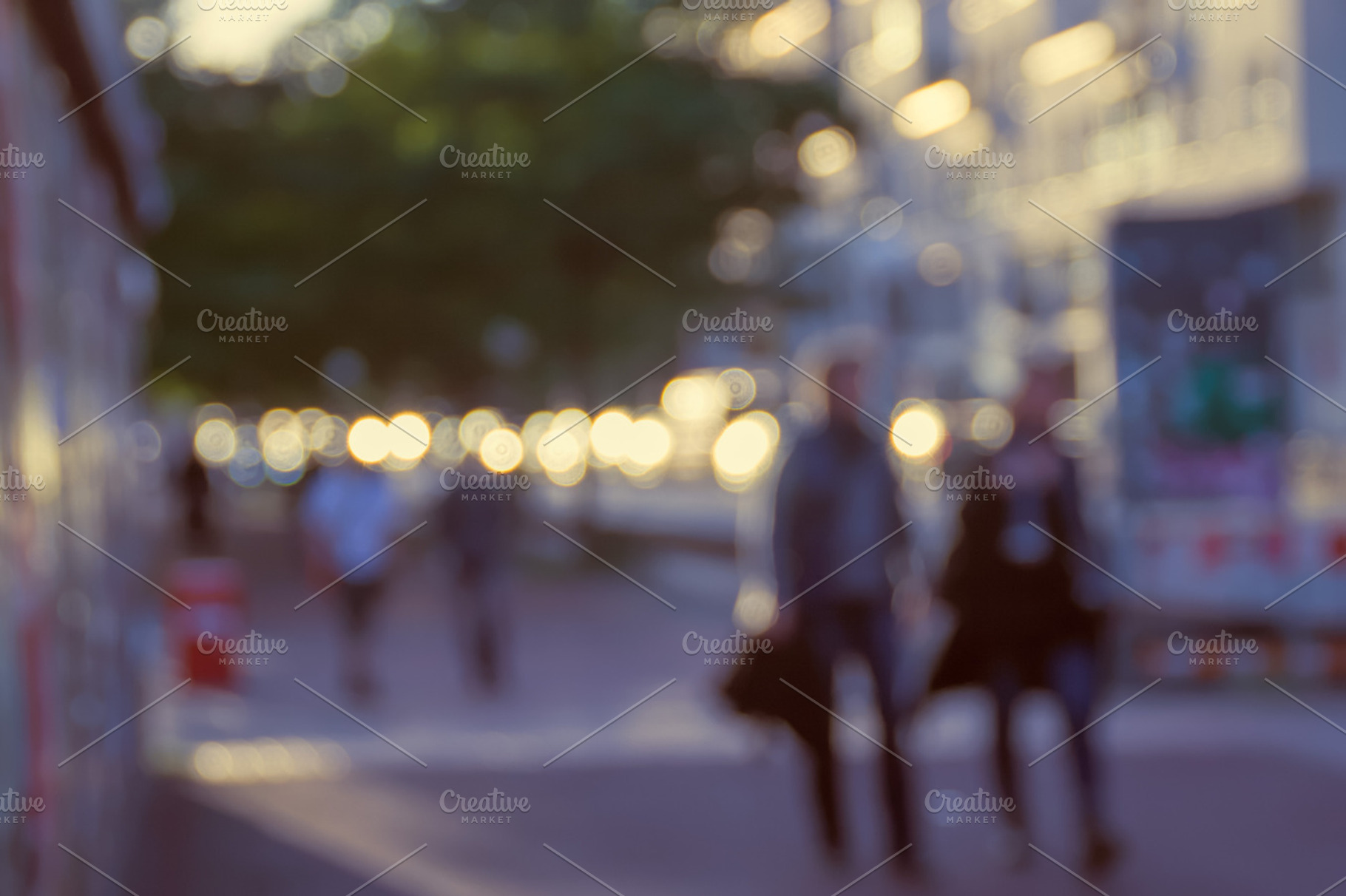 Blurred street featuring city, people, and street, an Abstract Photo by Yulia