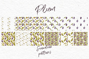 Plum in botanical style, a Food Illustration by Ann Astro (Thumbnail 4 of 11)