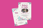 Simply Floral Wedding Invitation, an Invitation Template by iDoodle Studio (Thumbnail 3 of 4)