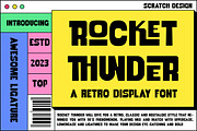 Rocket Thunder, a Sans Serif Font by Scratch Design (Thumbnail 1 of 15)