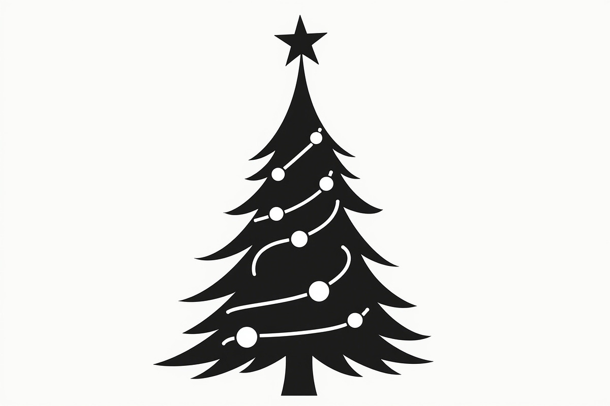 Cozy Holiday Tree Silhouette Designs, an Illustration by Gaye Art (Photo 7 of 21)