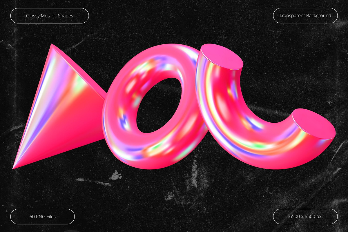 Glossy Metallic Shapes, an Object Graphic by Design Studio (Photo 4 of 6)