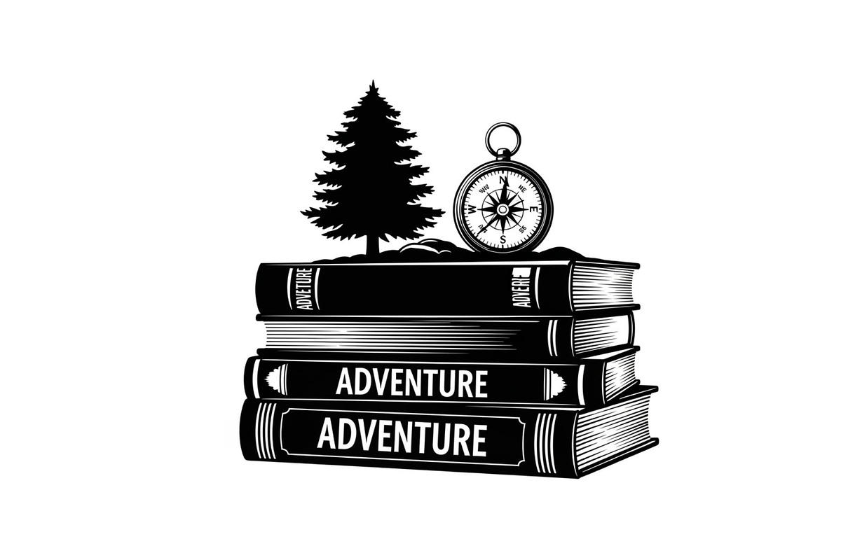 Vintage Book Stack Adventure Bundle, an Illustration by Designs_River (Photo 17 of 31)